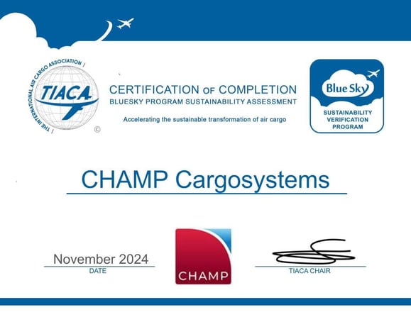 BlueSky Certification of Completion - CHAMP